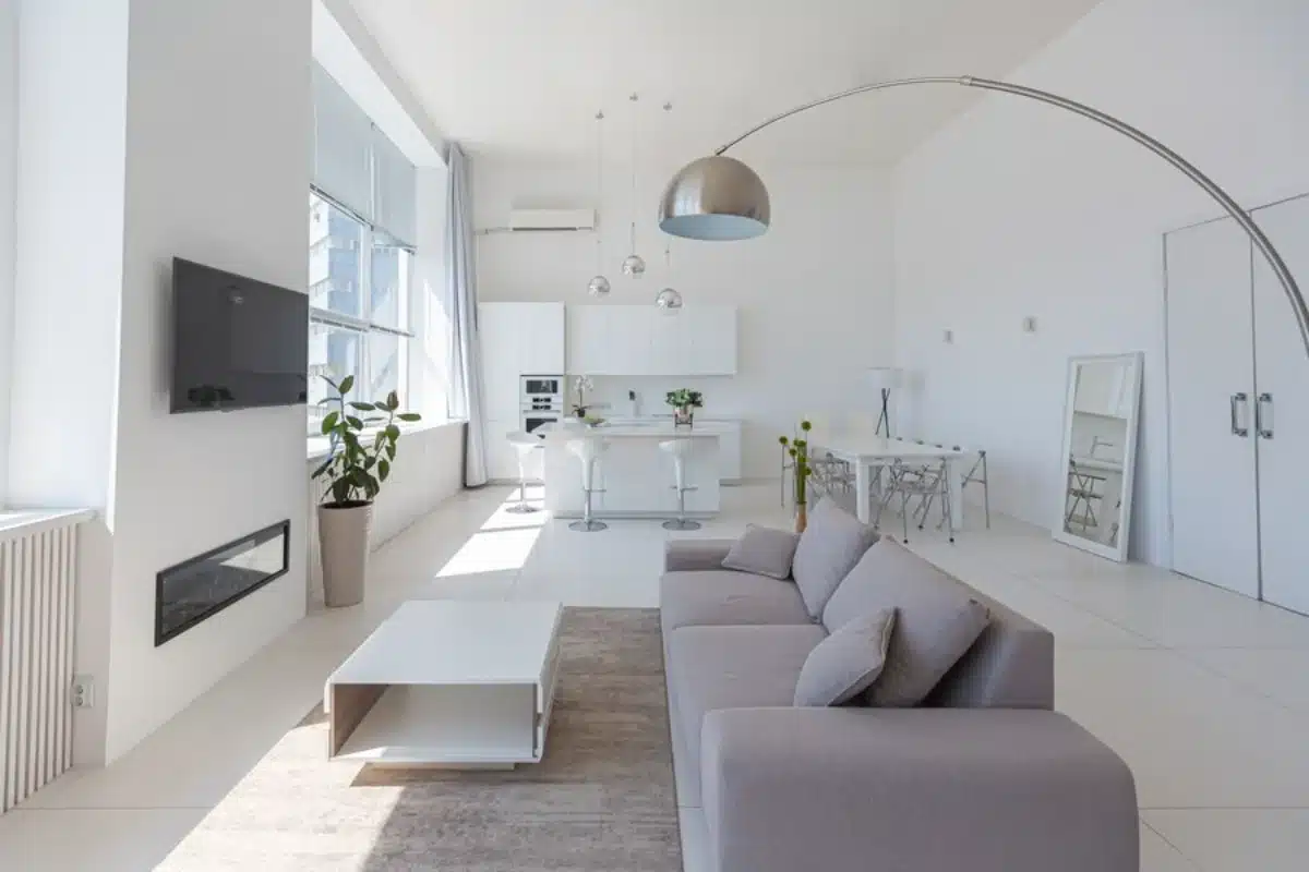 Modern minimalistic living space